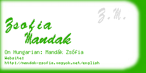 zsofia mandak business card